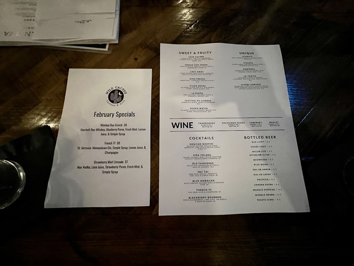 Menu Wild Cactus Cantina & Grill-10